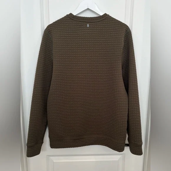 NOBULL Men’s Sweatshirt Waffle Crew Pullover Performance Training Gym Green SZ M - Picture 4 of 8